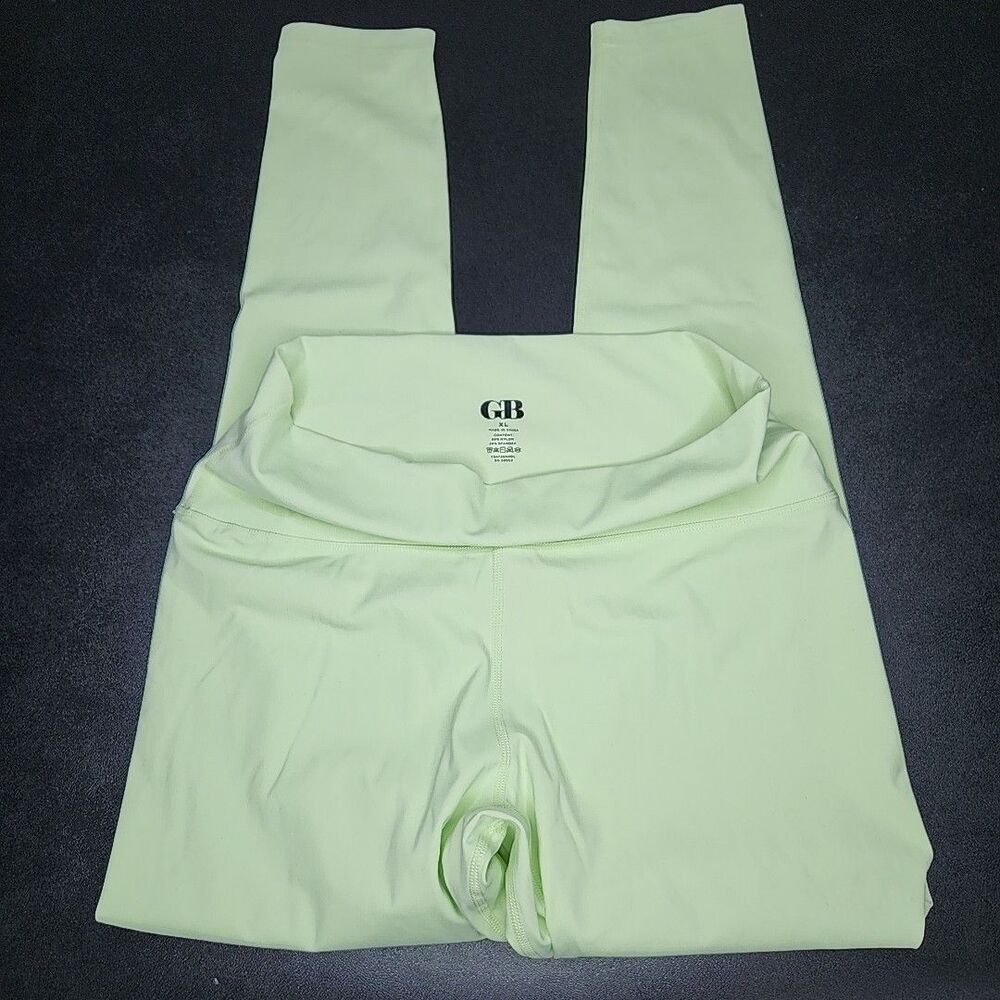 Gianni Bini Green High Waisted Leggings Womens Size XL EUC